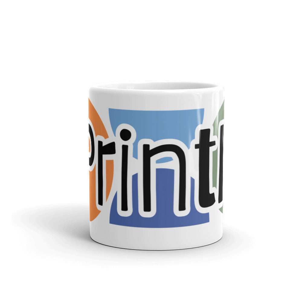 White glossy mug